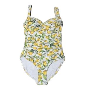 Niptick Swim Lemon Print One piece Swimsuit Size 4